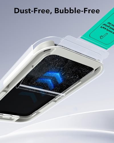 ESR 3 Pack for iPhone 14 Pro Screen Protector, Classic | Easy One-Pull Installation, 2X Impact Absorption, 9H Tempered Glass, Full-Coverage Protection, UltraFit Tray, Bubble-Free - size: iPhone 14 Pro 6.1 inch