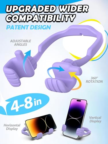 Stocking Stuffers for Women Teens Girls Phone Holder Gifts for Christmas - color: Black & Purple