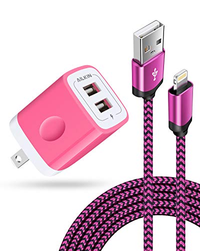 [Apple MFI Certified] iPhone Charger for 14/13/12/12 Mini/12 Pro/12 Pro Max - color: Pink, style: Lightning