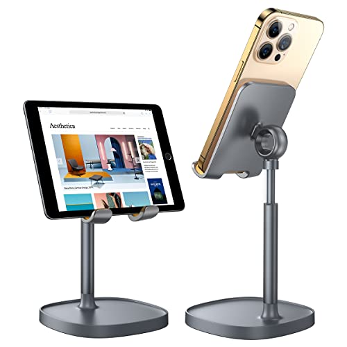 LISEN Cell Phone Stand Phone Holder for Desk, Gaming for Nintendo Switch - color: Gray