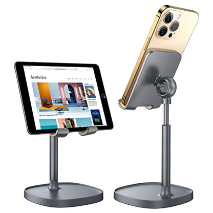 LISEN Cell Phone Stand Phone Holder for Desk, Gaming for Nintendo Switch - color: Gray