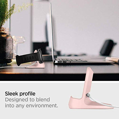 Spigen for Apple Watch Charger Stand, Durable TPU with Non-Slip Base - color: Pink Sand, size: Classic