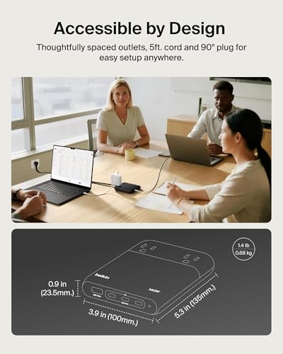 Belkin Charging Station Power Strip 3 USB-C Charger 2 AC 1 USB-A 140W GaN - style: 140W, 2 AC Outlet
