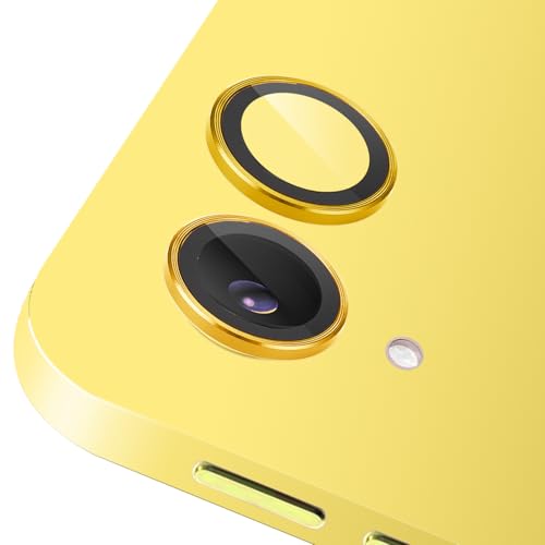 Zeking (2 Set for iPad 11 A16 2025 Camera Lens Protector, Scratch-Resistant HD Clarity Ultra-Thin 9H Tempered Glass with Aluminum Edging, Individual Metal Lens Cover(Gold) - color: Gold