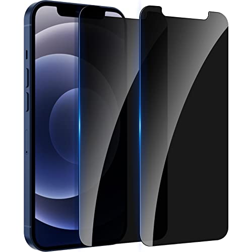 WHPXJY 2 Pack Privacy Screen Protector for iPhone 12/12 Pro 6.1 inch, Anti-Spy Screen Protector Tempered Glass Film Shatterproof/Anti-Scratch/Touch Sensitive/No Air Bubbles/Easy to Install - size: iPhone 12 -6.1Inch