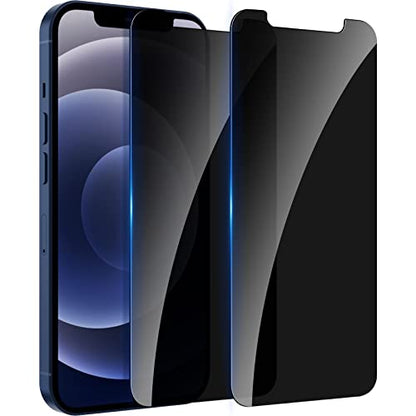 WHPXJY 2 Pack Privacy Screen Protector for iPhone 12/12 Pro 6.1 inch, Anti-Spy Screen Protector Tempered Glass Film Shatterproof/Anti-Scratch/Touch Sensitive/No Air Bubbles/Easy to Install - size: iPhone 12 -6.1Inch