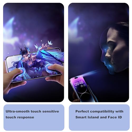 2 Pack Matte Privacy Screen Protector for iPhone 17 Pro Screen Protector Anti-Glare, Anti-Spy Tempered Glass Film, Smooth and Responsive Touch Anti-Scratch Glass