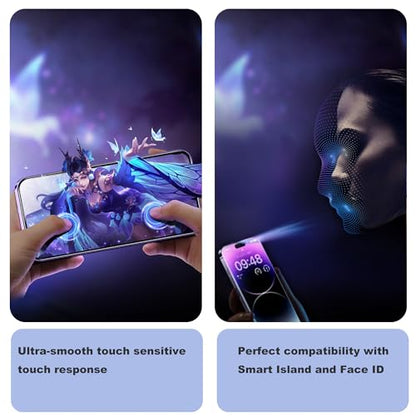 2 Pack Matte Privacy Screen Protector for iPhone 17 Pro Screen Protector Anti-Glare, Anti-Spy Tempered Glass Film, Smooth and Responsive Touch Anti-Scratch Glass