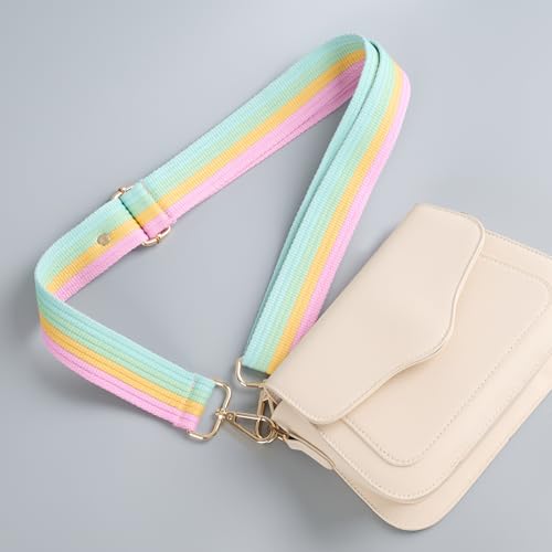 chushui Clip and Go Strap for Phone with Wallet Crossbody, Adjustable Anti-Theft Cell Phone Lanyard,Purse Strap with Zippered Pouch, for Women - color: Rainbow + Rabbit + Phone Shim (Adjustable)