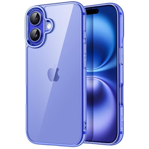 JETech Case ONLY for iPhone 16 Plus 6.7-Inch, Non-Yellowing Shockproof Phone Bumper Cover, Anti-Scratch Clear Back (Ultramarine) - color: Ultramarine, size: iPhone 16 Plus