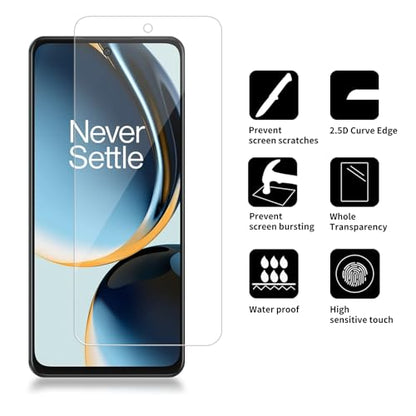 4 Pack Glass Screen Protector Compatible for OnePlus Nord N30 5G 9H Hardness CPH2513 CPH2515 HD Screen Tempered Glass, Scratch Resistant,Easy Install,Case Friendly - size: OnePlus Nord N30 5G