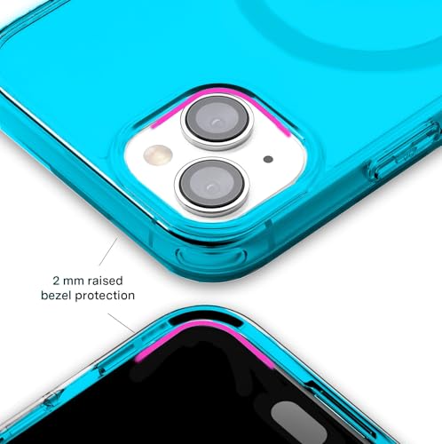 VELVET CAVIAR for iPhone 15 Case Neon Blue - Compatible with MagSafe [10ft Drop Tested] - color: Neon Blue, size: 15