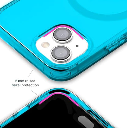 VELVET CAVIAR for iPhone 15 Case Neon Blue - Compatible with MagSafe [10ft Drop Tested] - color: Neon Blue, size: 15