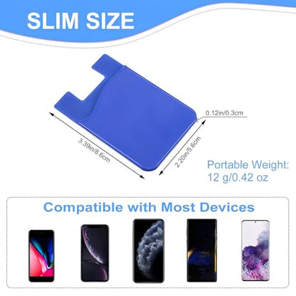 Frienda 24 Pcs Phone Card Holder Adhesive Silicone Wallet, Lovely Color - color: Lovely Color