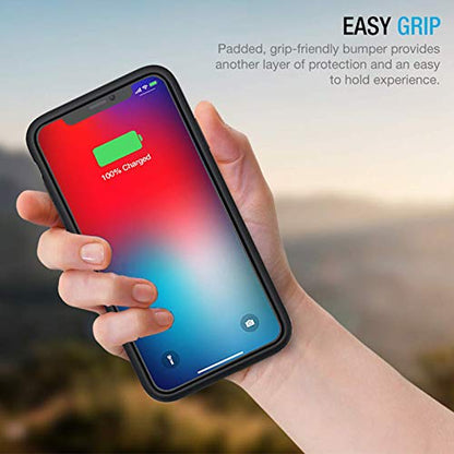 Battery Case for iPhone XS Max, 10000mAh Ultra Thin Portable Protective Power Smart Charging Case Compatible with iPhone XS Max (6.5 inch) Rechargeable Extended Battery Charger (Black) - size: iPhone XS Max
