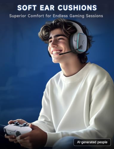 Gvyugke 2.4GHz Wireless Gaming Headsets for PS5, PS4, PC, Switch, SpaceGray - color: Space Gray