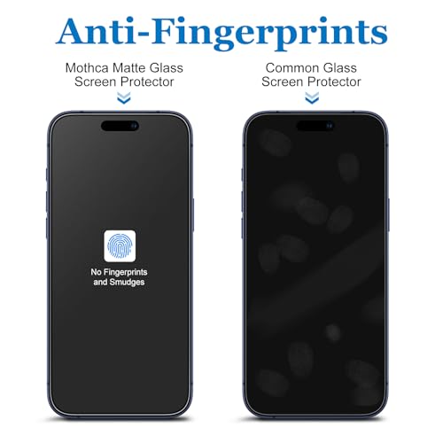 Mothca Matte Privacy Screen Protector for iPhone 17 Pro Max[6.9 inch] with Easy Installation Tool, Anti Spy Anti Glare Full Coverage Tempered Glass, Anti-Fingerprint, Case Friendly, Smooth as Silk