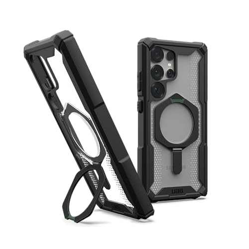 URBAN ARMOR GEAR UAG for Samsung Galaxy S25 Ultra Case 6.9" with Kickstand Plasma XTE - Compatible with Magnetic Charging Transparent Rugged Military Drop Tested Protective Cover, Black/Clear - color: Plasma XTE - Black/Clear