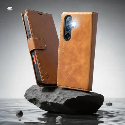 FLIPALM Wallet Case for Samsung Galaxy S26 Plus/S26+ 6.7", Grayish-Brown | Card Holder, RFID Blocking, PU Leather Folio Flip, Kickstand, Protective Shockproof Cover - color: Grayish-brown, size: Samsung Galaxy S26 Plus