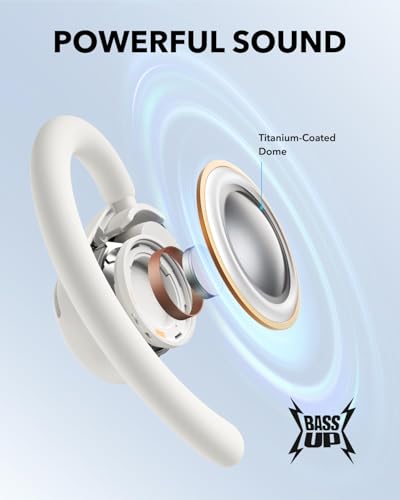 Soundcore V20i by Anker Open Ear Earbuds, Open Ear Headphones True Wireless - color: White