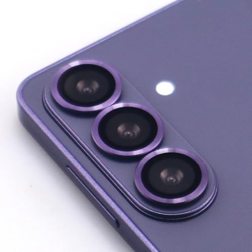 for Samsung Galaxy S26 / S26 Plus Camera Lens Protector Metal Ring Tempered Glass Lens Cover Accessories (Violet) - color: Violet