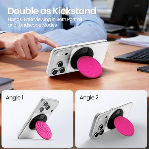 ORNARTO Vortuxe for MagSafe Phone Grip with Kickstand, Hot Pink - color: Hot Pink
