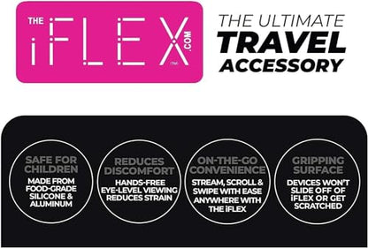 iFLEX Adjustable Cell Phone Stand and Tablet Stand for Work and Home – Flexible Phone Holder is The Perfect iPhone Stand for Video Calls and Holds Any Device (Purple)