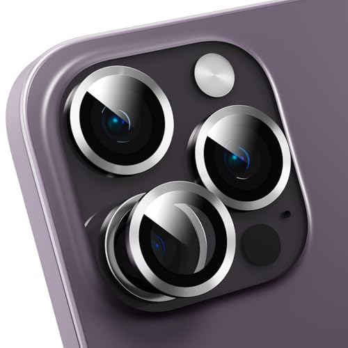 Camera Lens Protector Compatible with iPhone 11/iPhone 12/iPhone 12 Mini,Scratch Resistant,HD Clear Tempered Glass Camera Lens Protection Cover,Case Friendly Easy to Install - Silver - color: Silver, size: iPhone 11/iPhone 12/iPhone 12 Mini