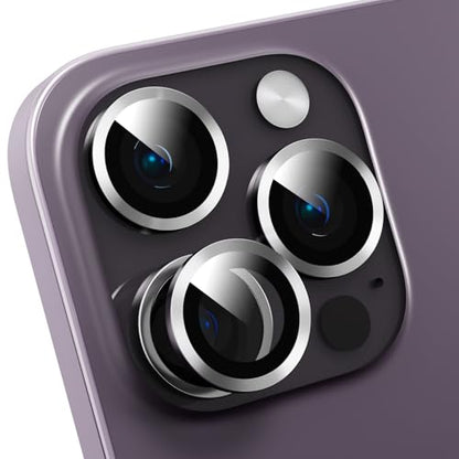 Camera Lens Protector Compatible with iPhone 11/iPhone 12/iPhone 12 Mini,Scratch Resistant,HD Clear Tempered Glass Camera Lens Protection Cover,Case Friendly Easy to Install - Silver - color: Silver, size: iPhone 11/iPhone 12/iPhone 12 Mini
