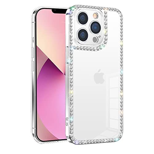 Compatible with iPhone 12 Pro Max Bling Case, iPhone 12 Pro Max Case for Women Girls 3D Glitter Sparkle Luxury Shiny Cute Crystal Charms Rhinestone Diamond Bumper Soft TPU Cover Case - size: iPhone 12 Pro Max