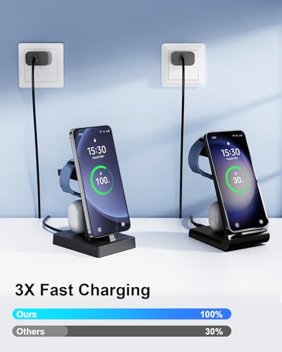 NANAMI 30W USB C 3 in 1 Charging Station for Samsung Devices - color: Black