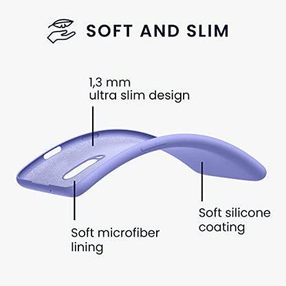 kwmobile Case Compatible with OnePlus 6T Case - Slim Protective TPU Silicone Phone Cover - Light Lavender - color: light lavender