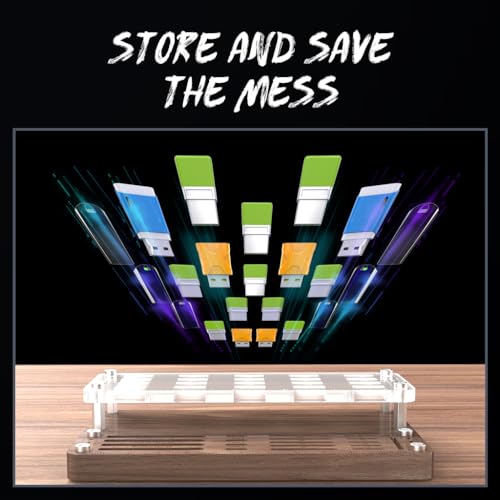 40 Slots Wooden Memory Card Case for TF/CF/Nintendo Switch, USB Flash Drive/SD Card Holder Desk With Removal Pin - Protection Box-03MY - color: Upgrade extended style