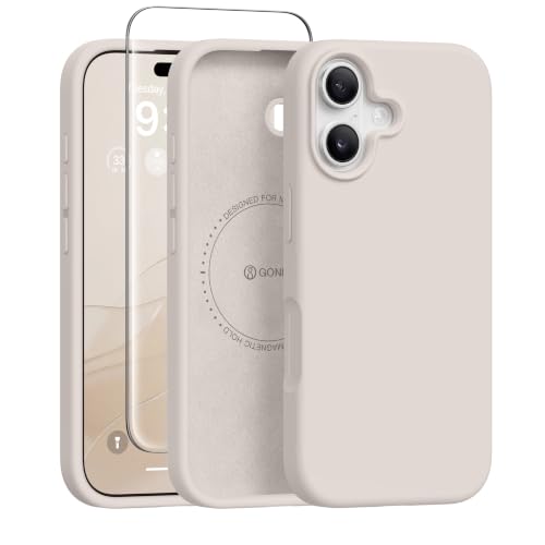 GONEZ Magnetic for iPhone 17 Case, Silicone Cover Stone - color: A-Stone, size: Iphone 17