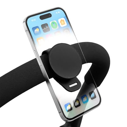 Stroller Phone Holder Universal Phone Holder for Stroller Strong magnetic phone holder with adjustable strap, stable and safe, compatible with fitness equipment, strollers, shopping carts, Black - color: Black