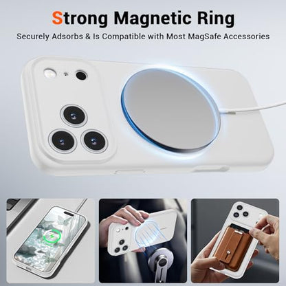 SUPFINE Silicone & Magnetic for iPhone 17 Pro Max Case White - color: White, size: iPhone 17 Pro Max