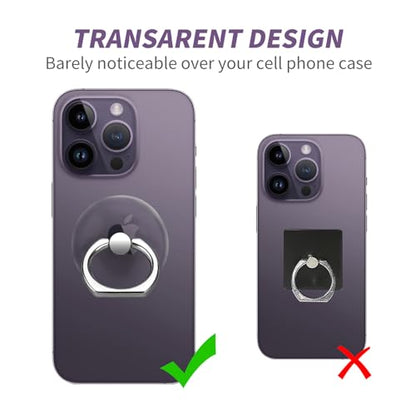 2 Pack Jsoerpay Cell Phone Ring Holder, Silver - color: Silver 2