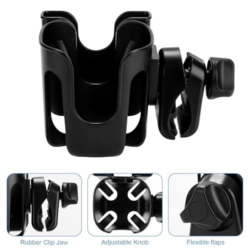 Accmor Stroller Cup Holder, Cup Holder for Walker Bike Wheelchair - color: Black