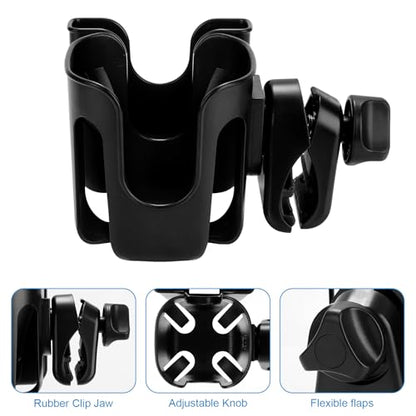 Accmor Stroller Cup Holder, Cup Holder for Walker Bike Wheelchair - color: Black