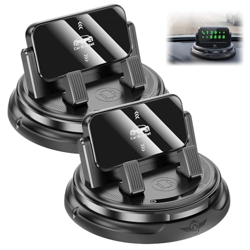 Fodeuxp Car Phone Holder 360 Degree Rotation, 2026 New Non-Slip Dashboard Cell Phone Holder, Universal Car Phone Mount Stand for Best Navigation and Viewing (2 pcs) - color: 2 pcs