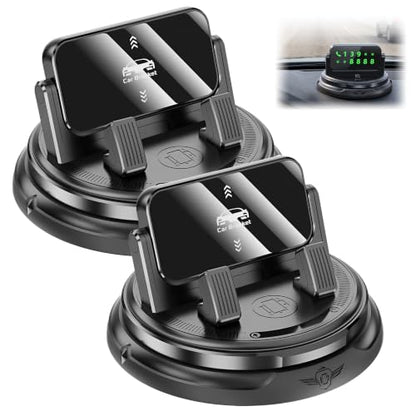 Fodeuxp Car Phone Holder 360 Degree Rotation, 2026 New Non-Slip Dashboard Cell Phone Holder, Universal Car Phone Mount Stand for Best Navigation and Viewing (2 pcs) - color: 2 pcs