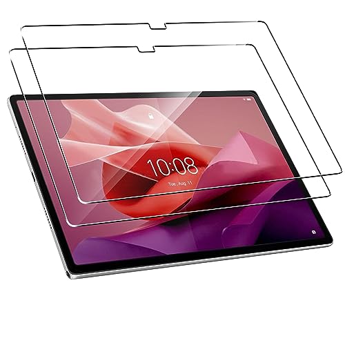 2 Pack Compatible with Lenovo Tab P12 12.7 2023/Lenovo Idea Tab Pro 2025/Yoga Tab Plus 2025 Screen Protector,Full Coverage 9H Tempered Glass Film,HD Clear Scratch Resistant,Bubble-Free