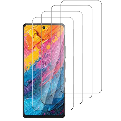 4 Pack for TCL 60 XE NXTPAPER Screen Protector Tempered Glass, Military Grade Shatterproof, 9H Hardness, Fingerprint Unlock, Bubble Free, AUUYYA Anti Scratch Protection Film for TCL 60 XE NXTPAPER, Case Friendly - size: TCL 60 XE NXTPAPER