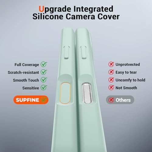 SUPFINE Silicone & Magnetic for iPhone 17 Case - color: Aquamarine, size: iPhone 17