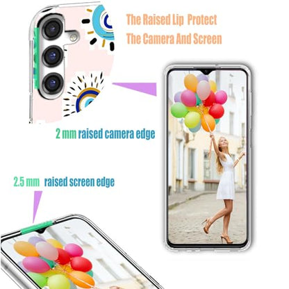 for Samsung Galaxy S24 FE Case for Girl Women Men, Full Protective Shockproof Slim Soft TPU Clear Phone Cover Cases with Design for Galaxy S24 FE,Cool Fun Fashion Blue Evil Eye - color: Blue Evil Eye
