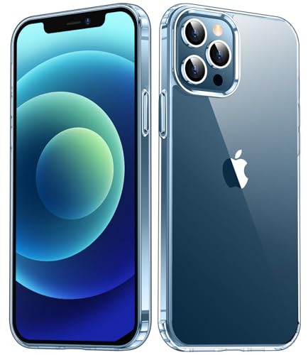 Designed for iPhone 12 case,iPhone 12 pro case,[Military Drop Protection] [Not Yellowing] Shockproof Slim Thin Phone Case for iPhone 12/12 Pro,Clear