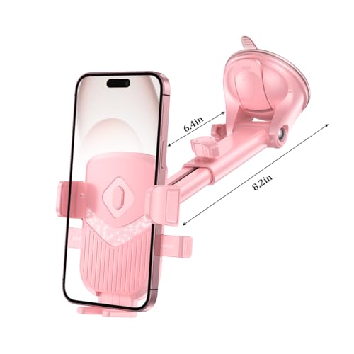 360-Degree Phone Mount for Dash Windshield or Vent, Pink - color: Pink