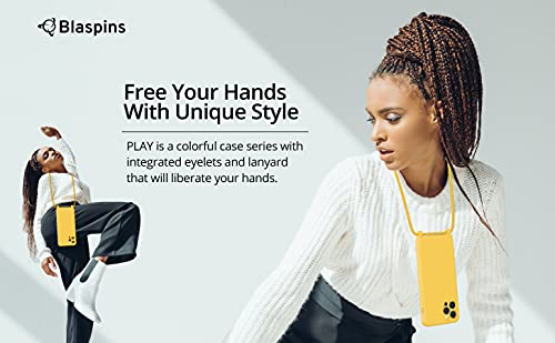 Crossbody Lanyard Strap Case for iPhone 14 Pro Max, Neck Cross Body, Adjustable Holder Removable, Drop Protection Shockproof, Hands-Free Silicone Case 6.7 inch, 150 cm Strap, iP14PM - Yellow - color: Yellow