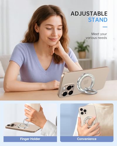Magnetic Phone Ring, Compatible with MagSafe Phone Grip, Green Grass - color: Green Grass
