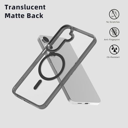 Lunivop for Samsung Galaxy s25 Plus Case Hard [Compatible with Magsafe Wireless Charging] Yellowing Resistant Magnetic Cover Clear para S 25 Plus 6.7 '' 5G 2025 Rugged Best Phone Cases Black - color: Black, size: Compatible with Samsung Galaxy S25 Plus